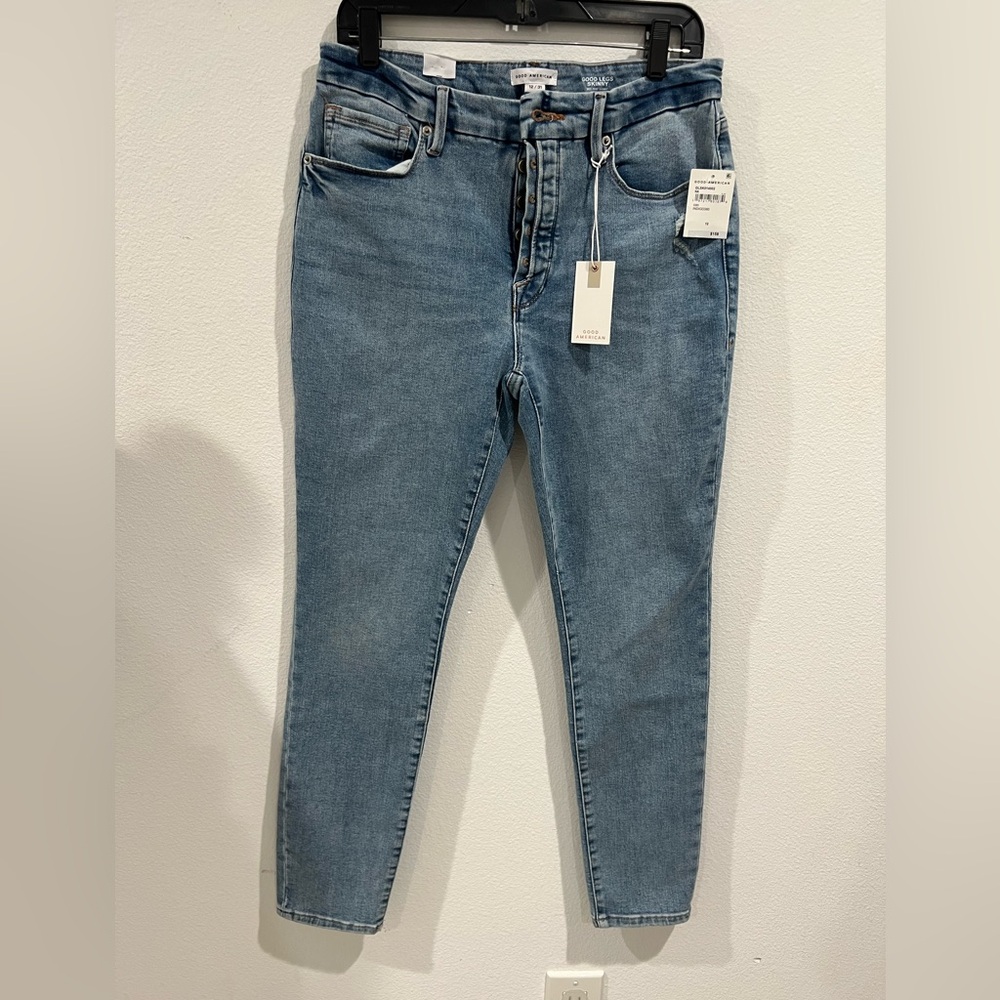 NWT - Good American - Good Legs Skinny Jeans 12/31 - Button Fly - High Rise